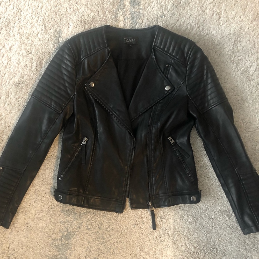 TOPSHOP Faux Leather Jacket